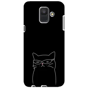 Чохол з малюнком кіт на Samsung Galaxy A6 2018, A600F (Байдужий кіт)
