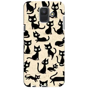 Чохол з малюнком кіт на Samsung Galaxy A6 2018, A600F (Чорні коти)