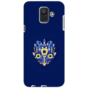 Чохли для Samsung Galaxy A6 2018, A600F Укр. Символіка (AlphaPrint) (Квітковий Герб)