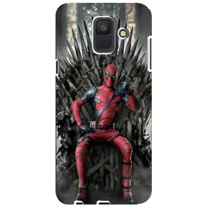 Чохли Фільми для Samsung A6 2018, А600F (VPrint) (Дедпул на троні)
