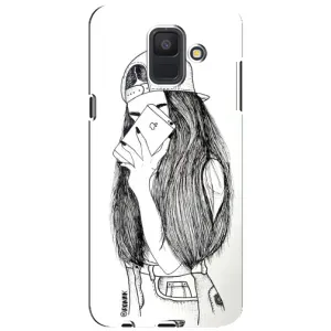 Чохол з друком для Samsung Galaxy A6 2018, A600F - (Мода) (AlphaPrint) (Фото дівчини)