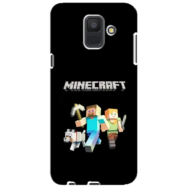Чехол с принтом «герои Minecraft» для Samsung Galaxy A6 2018 (A600F)