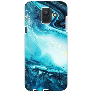 Мраморний чехол на Samsung Galaxy A6 2018, A600F (VPrint) (Блакитний мрамор)