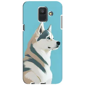 Чохол з Хаскі Samsung Galaxy A6 2018, A600F - (AlphaPrint) (Хаскі арт)