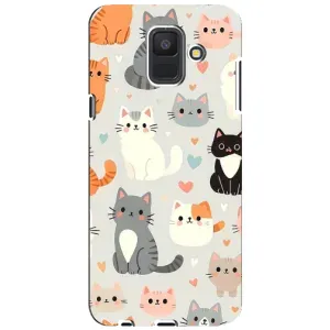 Чохол з малюнком кіт на Samsung Galaxy A6 2018, A600F (Колаж котів)