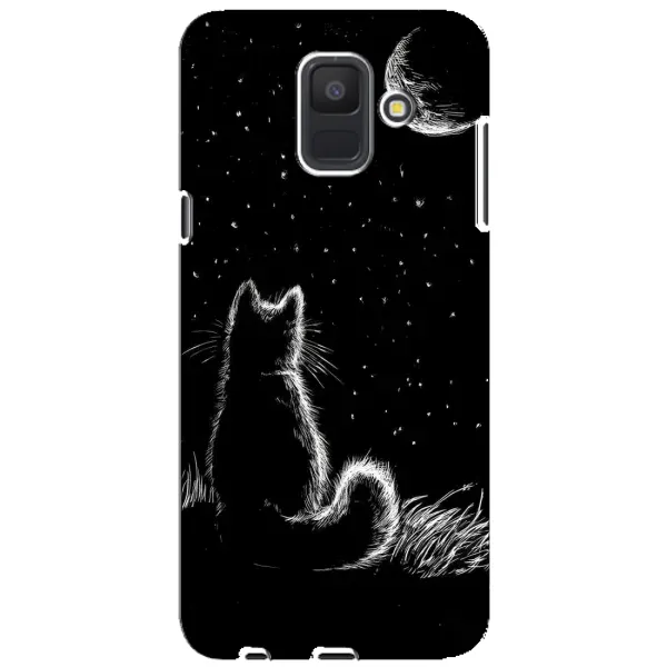 Чехол с принтом «Котик и луна» для Samsung Galaxy A6 2018 (A600F) Чехол с принтом «Котик и луна» для Samsung Galaxy A6 2018 (A600F)