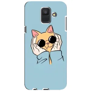 Чохол на Samsung A6 2018, А600F з Котиками (VPrint) (Котик в окулярах)