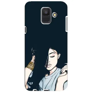 Чохол з друком для Samsung Galaxy A6 2018, A600F - (Мода) (AlphaPrint) (Гарна дівчина)