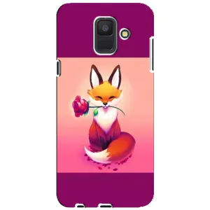 Чохли з картинкою Лисичка для Samsung Galaxy A6 2018, A600F (VPrint) (Лиса з трояндою)