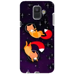 Чохли з картинкою Лисичка для Samsung Galaxy A6 2018, A600F (VPrint) (Лисички космонавти)