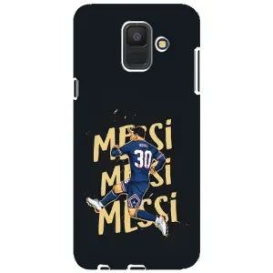Чехлы для Samsung Galaxy A6 2018, A600F (Leo чемпион) (AlphaPrint) (Messi ПСЖ)