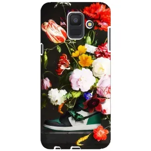 Бренднові Чохли для Samsung Galaxy A6 2018, A600F - (PREMIUMPrint) (Nike цветы)