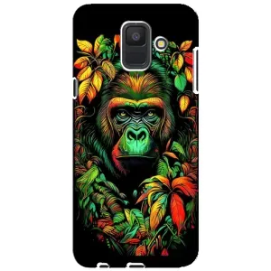 Чохол з Мавпами Samsung Galaxy A6 2018, A600F - (AlphaPrint) (Мавпа в квітах)