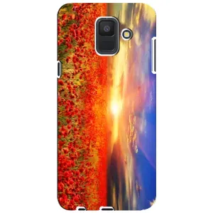 Чохол з картинкою (Стильні) Samsung A6 2018, А600F - (AlphaPrint) (Поле тюльпанів)