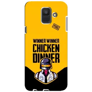 Чехол PUBG для Самсунг А шесть двадцать восемнадцать, А шестьсот Ф (AlphaPrint) (Pubg шлем)