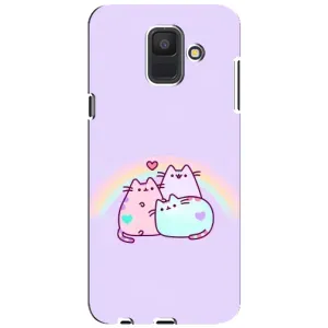 Чохол на Samsung A6 2018, А600F з Котиками (VPrint) (Радужний котик)