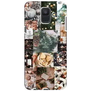 Різдвяні, Святкові Чохли для Samsung A6 2018, А600F (Різдвяний колаж)