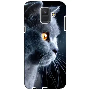 Чохли з Котиками для Samsung Galaxy A6 2018, A600F (VPrint) (Сірий Кіт)