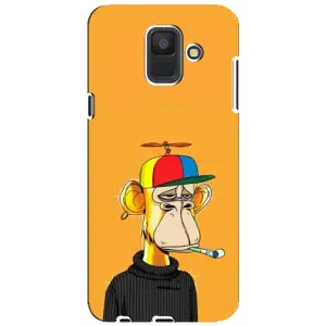 Чехлы с Обезьянами NFT для Samsung Galaxy A6 2018, A600F (AlphaPrint) (Скучающая Обезьяна NFT)