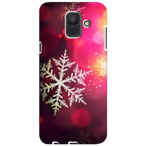 Новорічні Чохли для Samsung A6 2018, А600F (VPrint) (Сніжинка)