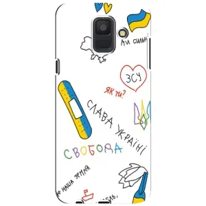 Чохли (Доброго вечора, ми за України) для Samsung A6 2018, А600F (AlphaPrint) (Стикер)