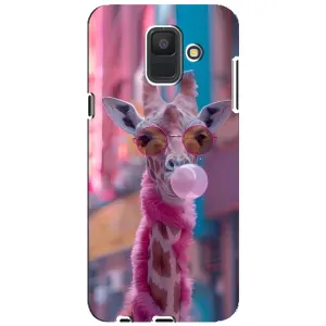 Чохол з принтом стильні тварини для Samsung A6 2018, А600F (Стильна жирафа)