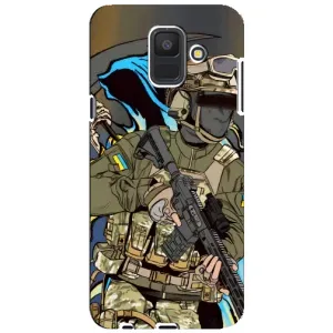 Чехлы с картинкой ЗСУ для Samsung Galaxy A6 2018, A600F (AlphaPrint) (Воїн ЗСУ)