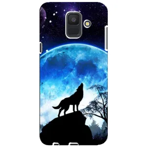 Захисні чохли для Samsung A6 2018, А600F (AlphaPrint) (ХІТ продаж) ВОВК (Вовк на місяць)