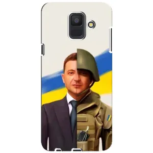 Чохол для Samsung Galaxy A6 2018, A600F (AlphaPrint - с принтом Зеленського) (Зеленский солдат)