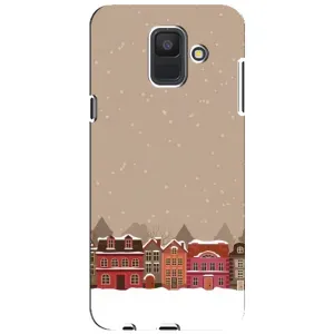 Новорічні, Святкові Чохли для Samsung Galaxy A6 2018, A600F - 2024 год (Зимове місто)