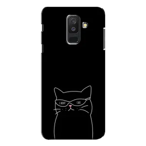 Чохол з малюнком кіт на Samsung Galaxy A6 Plus 2018 ( A605) (Байдужий кіт)