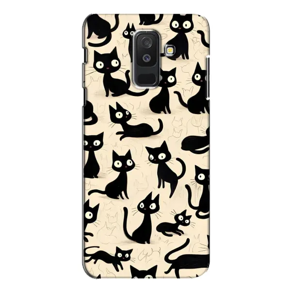 Чохол з принтом «Чорні коти» для Samsung Galaxy A6 Plus 2018 (A605) Чохол з принтом «Чорні коти» для Samsung Galaxy A6 Plus 2018 (A605)
