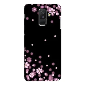 Чехол для Самсунг А6 Плюс 2018, А605 - с принтом (Дизайнерские) (AlphaPrint) (Цветочки маленькие)