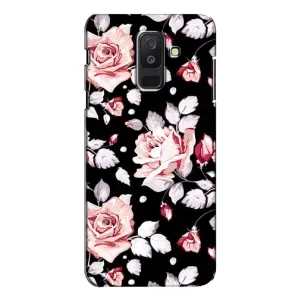 Чехлы с Цветами для Samsung Galaxy A6 Plus 2018 ( A605) (VPrint) (Цветочки на черном)