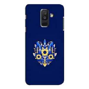 Чехлы для Samsung Galaxy A6 Plus 2018 ( A605) Укр. Символика (AlphaPrint) (Цветочный Герб)