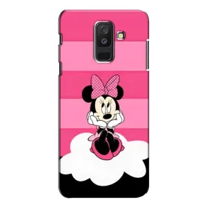 Эксклюзивный чехол для Samsung Galaxy A6 Plus 2018 ( A605) (AlphaPrint - Мультяшные) (Девочка Maus)