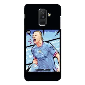 Чехлы с футболистом Ерлинг Холанд для Samsung Galaxy A6 Plus 2018 ( A605) (AlphaPrint) (гол Эрлинг Холланд)