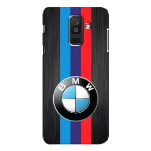 Чехол для Самсунг А6 Плюс 2018, А605 - с принтом БМВ (AlphaPrint) (Лого BMW)