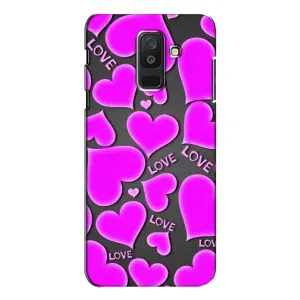 Чехлы для любимой на Самсунг A6 Плюс 2018, A605 (VPrint) (Pink hearts)