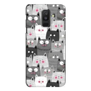 Чохли з Котиками для Samsung Galaxy A6 Plus 2018 ( A605) (VPrint) (Мальовані котики)