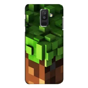 Чехол Майнкрафт на Samsung Galaxy A6 Plus 2018 ( A605) (AlphaPrint) Minecraft (текстура Майнкрафт)