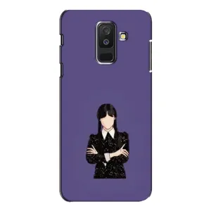 Чехлы Венсдей на Samsung Galaxy A6 Plus 2018 ( A605) Уэнсдей (AlphaPrint) (Уэнздей в черном)