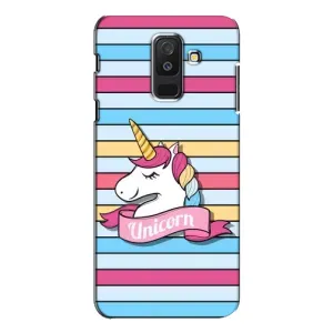 Чехол для Самсунг А6 Плюс 2018, А605 - (Единорожки - Новинки) (AlphaPrint) (Unicorn)
