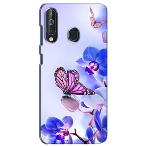 Чехлы с Цветами для Samsung Galaxy A60 2019 (A605F) (VPrint) (Бабочка на цветочке)