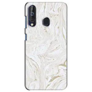 Мраморный чехол на Samsung Galaxy A60 2019 (A605F) (VPrint) (Белый мрамор)