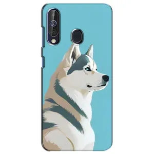 Чехол с Хаски для Samsung Galaxy A60 2019 (A605F) - (AlphaPrint) (Хаски арт)
