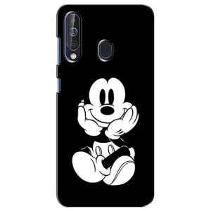Эксклюзивный чехол для Samsung Galaxy A60 2019 (A605F) (AlphaPrint - Мультяшные) (Микки на черном)