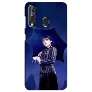 Чехлы Венсдей на Samsung Galaxy A60 2019 (A605F) Уэнсдей (AlphaPrint) (Уэнздей с зонтом)