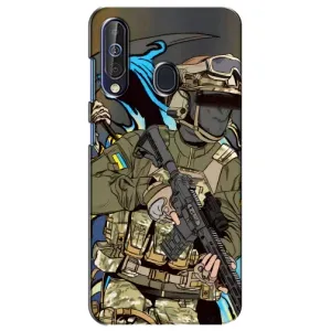 Чехлы с картинкой ЗСУ для Samsung Galaxy A60 2019 (A605F) (AlphaPrint) (Воин ВСУ)