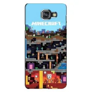Чехол Майнкрафт на Samsung Galaxy A7 2016 / A7100 / A710F (AlphaPrint) Minecraft (фон Minecraft)
